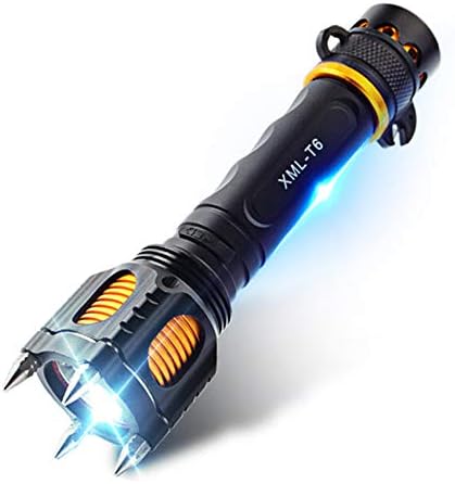 20000LM Fixed Focus Flashlight LED Outdoor self-Defense Supplies Strong Light Safety Hammer Rechargeable Hunting searchlight