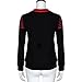 GBSELL Women Sexy Long Sleeve Spell Color Stripes Zipper Tops Shirt Blouse Coat (Black, L)