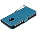 Harryshell Moto G4 Play Case, Caving Tree Kickstand Flip PU Wallet Leather Protective Case Cover with Card Slot & Wrist Strap for Motorola Moto G Play Version (2016) / G4 Play (Blue)