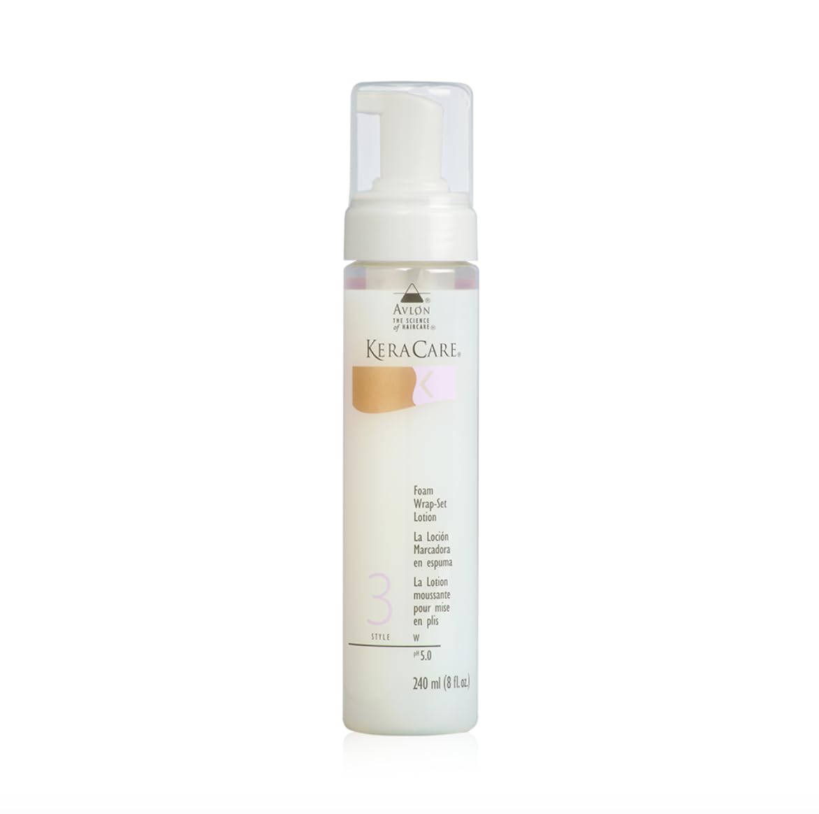 KeraCare Foam Wrap‑Set Lotion- Heat‑Activated Hold & Conditioning Foam 8oz