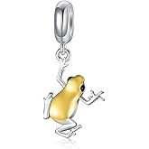 PELOVNY Frog Charm Bead for Bracelet 925 Sterling Silver Animal Jewelry Birthday Lucky Gift for Women Frog Lover