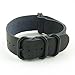 StrapsCo Leather G10 Nato Zulu Watch Strap with Matte Black Rings