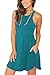 Unbranded Women's Sleeveless Loose Plain Dresses Casual Short Dress with Pockets Medium, 08 Acid Blue