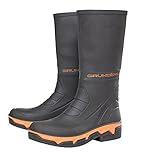 Grundens 15DB Deck Boss Waterproof Boots, Black/Orange, 13