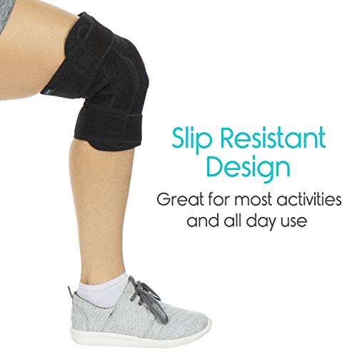 Vive Hinged Knee Brace - Adjustable Open Patella Support for Swollen ACL, Tendon, Ligament and Meniscus Injuries - Athletic Compression for Running and Arthritic Joint Problems Vive Hinged Knee Brace - Adjustable Open Patella Support for Swollen ACL, Tendon, Ligament and Meniscus Injuries - Athletic Compression for Running and Arthritic Joint Problems