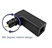 C-zone 5 Pack of 360 Degree Digital Fiber Optic Toslink Right Angle 90 Degree Female to 3.5 mm Mini Male Optical Audio Connector Adapte