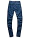 Men's Ripped Slim Fit Jeans Denim Pants with Broken Holes (W32, Blue-Wrinkle Knee)