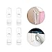 Remote Control Holder Hook,4 Set Wall Mount Storage Sticky White Plastic Hook with Strong Self Adhesive and Hanging Buckle, TV Air Conditioner Remote Control Keys Organizer Hanger