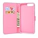 YOKIRIN iPhone 7 Plus Case, iPhone 8 Plus Case, Painted 3D Relief Bling Balloon Unicorn PU Leather Wallet Soft TPU Inner Flip Folio with ID Card Slots Shockproof Skin Cover - Crystal Stylus Pen