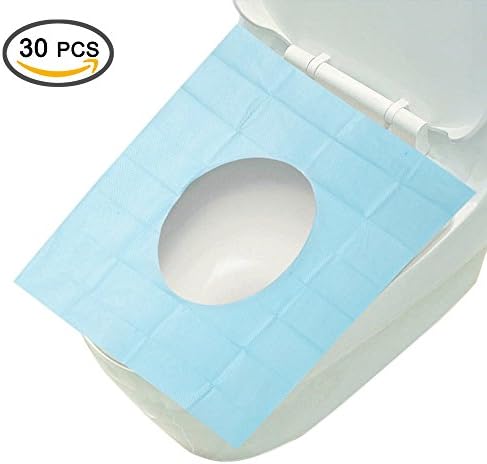 Toilet Seat Cover - SupplyPro O-Shaped Soft & Warm Toilet Seat Cover Thicken Washable Stretchy Toilet Seat Cover Pad Mat Cushion for Bathroom (Disposable 30Pcs)