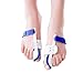 Bunion Corrector, ROMUCHE 2pcs Adjustable Velcro Bunion Protector for Treating Pain in Hallux Valgus, Bunion Relief Protector Brace Kit for Big Toes Joint, Bunion Pads, Toe Straightener, Blue