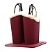 Eyeglass Holder, Wine Red PU Leather Glasses Stand Case, Plush Lined Protective Eyeglasses Case for Desks or Nightstands