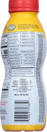 PREMIER PROTEIN 30G PROTEIN SHAKE, BANANAS & CREAM, 30G PROTEIN, 1G SUGAR, 24 VITAMINS & MINERALS, NUTRIENTS TO SUPPORT IMMUNE HEALTH,11.5 FL OZ