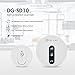 DIGOO DG-SD10 Transmitter Self-powered Waterproof Doorbell，Unique Sliding Button 58 Melodies 4 Levels Volume Adjustment Door Bell White
