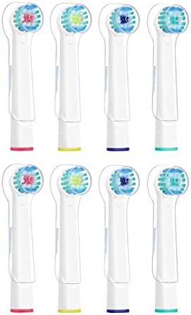 Replacement Brush Heads for Oral B Braun Electric Toothbrush Handles, Fit Floss Action, Cross Action, Vitality, Precision Clean, Remove Plaque and Decrease Gingivitis, 8 Pack Refills