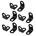 uxcell 16mmx10.5mmx16mm 90 Degree Metal Angle Brackets Corner Braces Black 10pcs