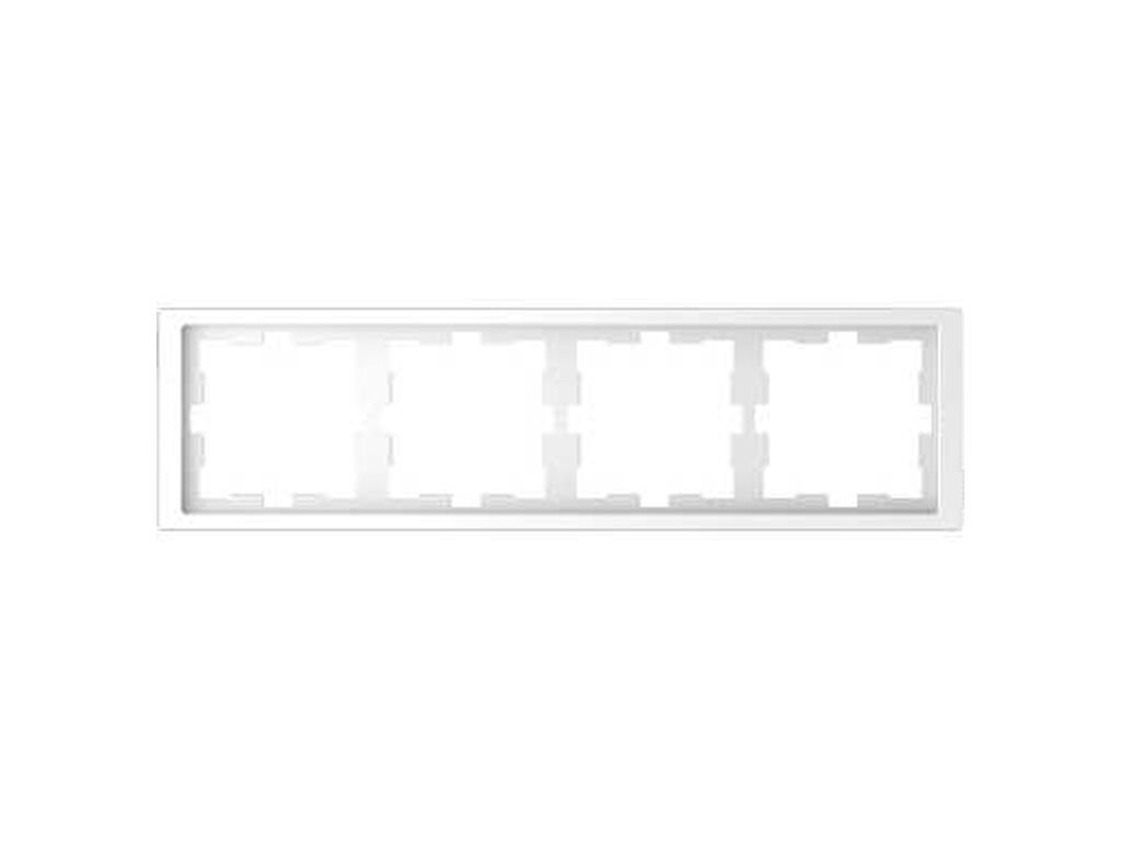 Schneider Electric mtn4040 – 6535 Frame with 4 Elements Of The Range D-Life for Vertical and Horizontal Mounting, in Polycarbonate Bright, Arctic