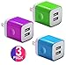 Certified USB Wall Charger 2.1AMP Universal Power Home Travel Wall Charger Dual Port Plug for iPhone, iPod, iPad, Samsung Note, HTC, LG, Smartphones, Tablets and More Device (Random Color)