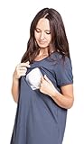 Savi Mom Women's Nursing Nightgown XL Blue