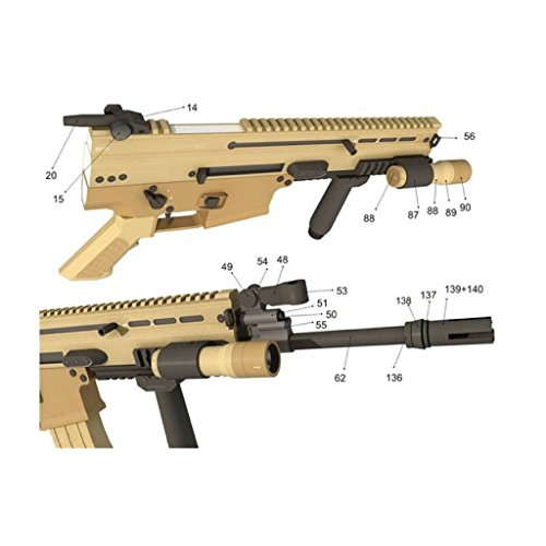 Scar-L Model DIY Assault Rifle 1:1 Scale 3D Papercraft Model Cosplay for Kids Adults Gun Weapon Handmade Toy