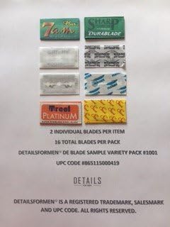 Detailsformen DE Razor Blade Sample Pack Variety 16 Blades #1001