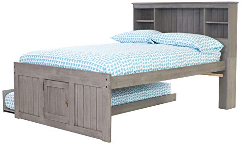 Discovery World Furniture Charcoal Full Bookcase Bed with 3 Drawers and Trundle