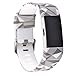 Fitbit Charge 2 Band,Silicone Adjustable Replacement Sport Strap Printed Bands with Classic Buckle for Charge2 HR Heart Rate + Fitness Wristband (Pattern-5, Small)