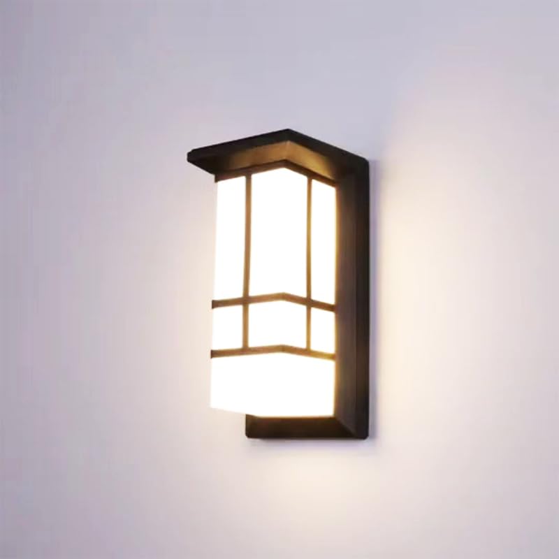 XZM Modern LED Outdoor Wall Light12W Warm white IP65 Aluminum Alloy Waterproof Porch Front Door Wall Lamp Garden Patio Balcony Exterior Decorative Wall Lighting