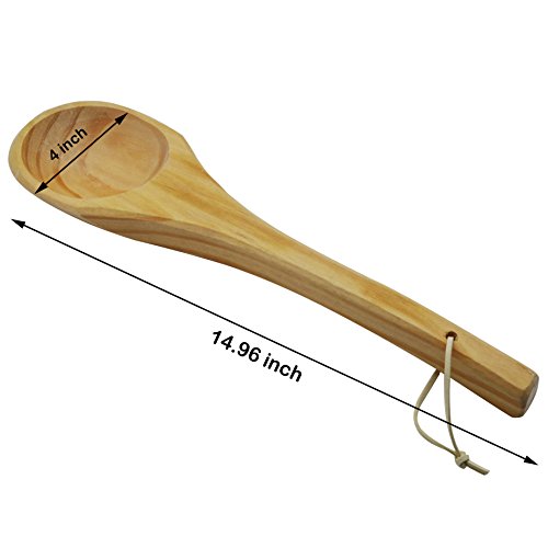 MAYMII 1 Gallon Handmade Wooden Sauna Bucket with Plastic Liner and Ladle SPA Accessory - Thumbnail 3