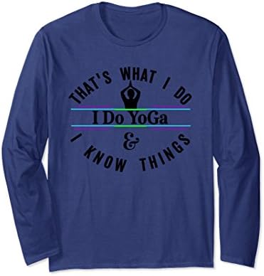 Unisex Yoga Teacher shirt I Do Yoga Funny Saying Gift Instructor Small Navy