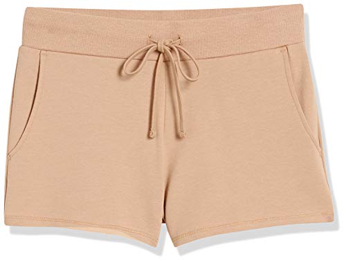 THE DROP WOMEN’S ELAINA PULL-ON FRENCH TERRY SWEATSHORT, PRALINE, S