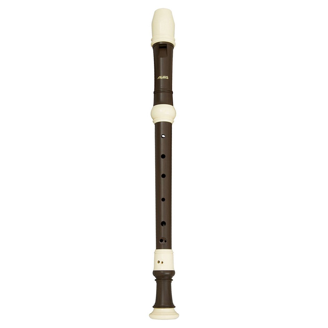 Aulos 709W Series "Haka" Treble Recorder - Modeled on the Iconic Richard Haka Design - Brown/Ivory ABS Construction - English Fingering