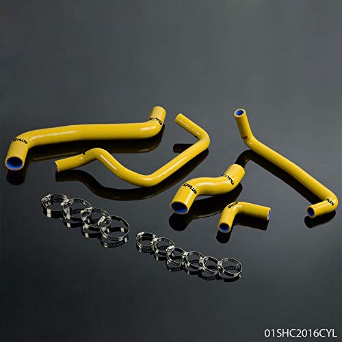 For TOYOTA LEVIN AE111 / AE101G 4A-GE 20V Silicone Radiator Hose 95-00 Yellow