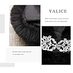 Yalice Women's Wedding Faux Fur Shawl and Wrap Bridal Fur Stole Cape Fur Scarf for Bride and Bridesmaids