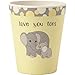 Precious Moments Love You Tons Elephant Bamboo Toddler Mealtime Feeding and Dinnerware Set of 5, 182418