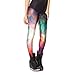 Jiayiqi Women's Trendy Digital Print Galaxy Sky Sexy Leggings Tights Rainbow,Green,One Size
