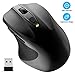 Wireless Mouse, WISFOX 2.4G Full Size Computer Mouse Wireless Ergonomic Mouse 6 Buttons Laptop Mouse USB Mouse with Nano Receiver 5-Level DPI Adjustable Cordless Wireless Mice for Windows(Black)
