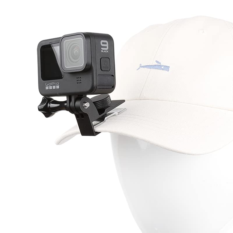 Photo 1 of PellKing Baseball Cap Metal Clip Mount Baseball Cap Clamp Quick Release Mount Compatible with GoPro Hero 10 9 8 7 6 5 Black,DJI Osmo Action 2,AKASO and Most Action Cameras
