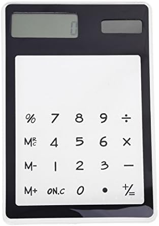 Desk Solar Transparent Touch Calculator 8 figures (BLACK)