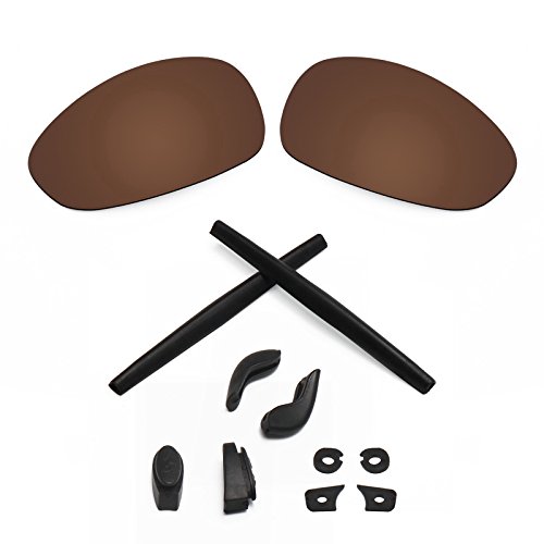 Replacement Lenses & Earsocks Rubber Kits for Oakley Juliet Sunglasses (Bronze Brown-Polarized)