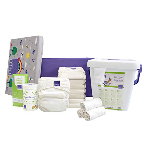 Bambino Mio, miosolo classic cloth diaper starter set, white , 5 Piece