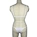 Canserin Women Push-Up Bikini Set, Bandeau Padded Swimsuit (M, White)