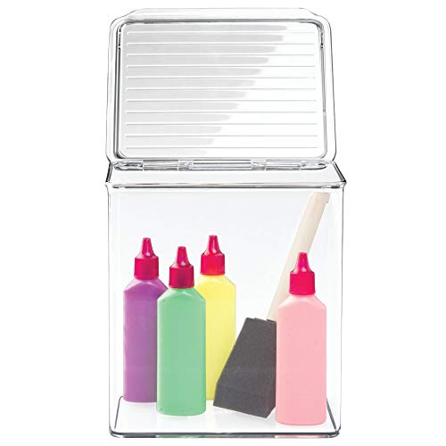 iDesign Kitchen Binz BPAFree Plastic Stackable Organizer Box with Lid 5.62" x 6.65" x 7