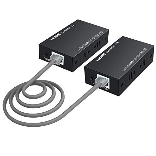 HDMI Extender,ABLEWE 196ft/60m 1080P HDMI Extenders Over Single Cat 5E/6/7 Support 1080p,3D,HDMI 1.4a,HDCP,EDID