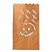 Tinksky Halloween Paper Candle Luminary Bag Bat Pumpkin Carved Tea Light Holder Bag for Happy Halloween Decoration 12pack