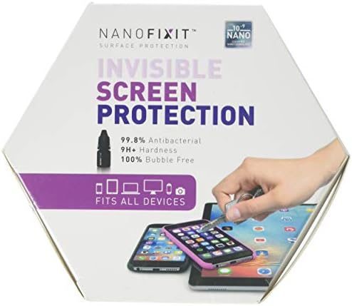 NanoFixIt Titanium Liquid Glass Screen Protector For 10+ Smartphones, Tablets, Watches, Glasses - Ultra Scratch Resistant Up to 2 Years, Bubble Free, Certified with 9H hardness/IPhone, IPad, Samsung