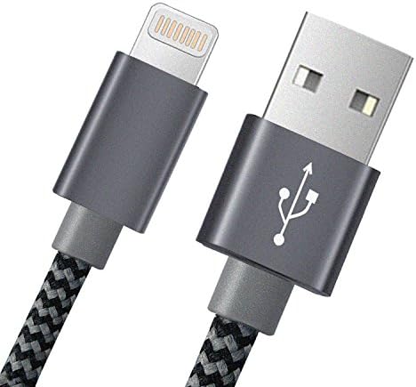 Froggen iPhone Cable 3Pack 2M Charging Cable Charger Nylon Braided Sync&Fast Apple Cord Compatible with iPhone X/8/8Plus/7/7Plus/6S/6S Plus/6/6Plus/SE/5S/5C/5,iPad Pro/Air/Mini and More (Gray&Black)