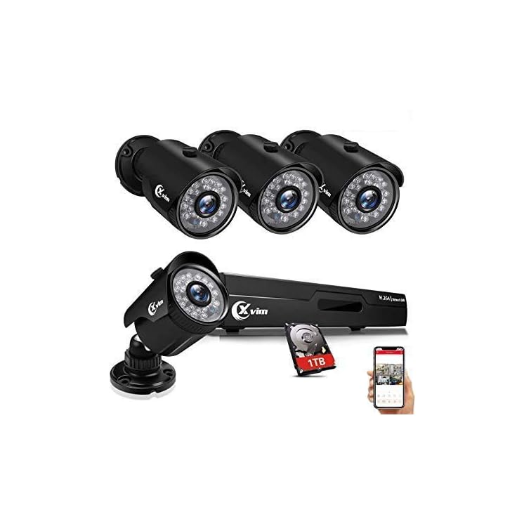 XVIM 8CH 1080P Security Camera System Home Security Outdoor 1TB Hard
