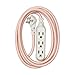360 Electrical 360428 Habitat Modern Braided Extension Cord, 8 ft. - Rose Gold