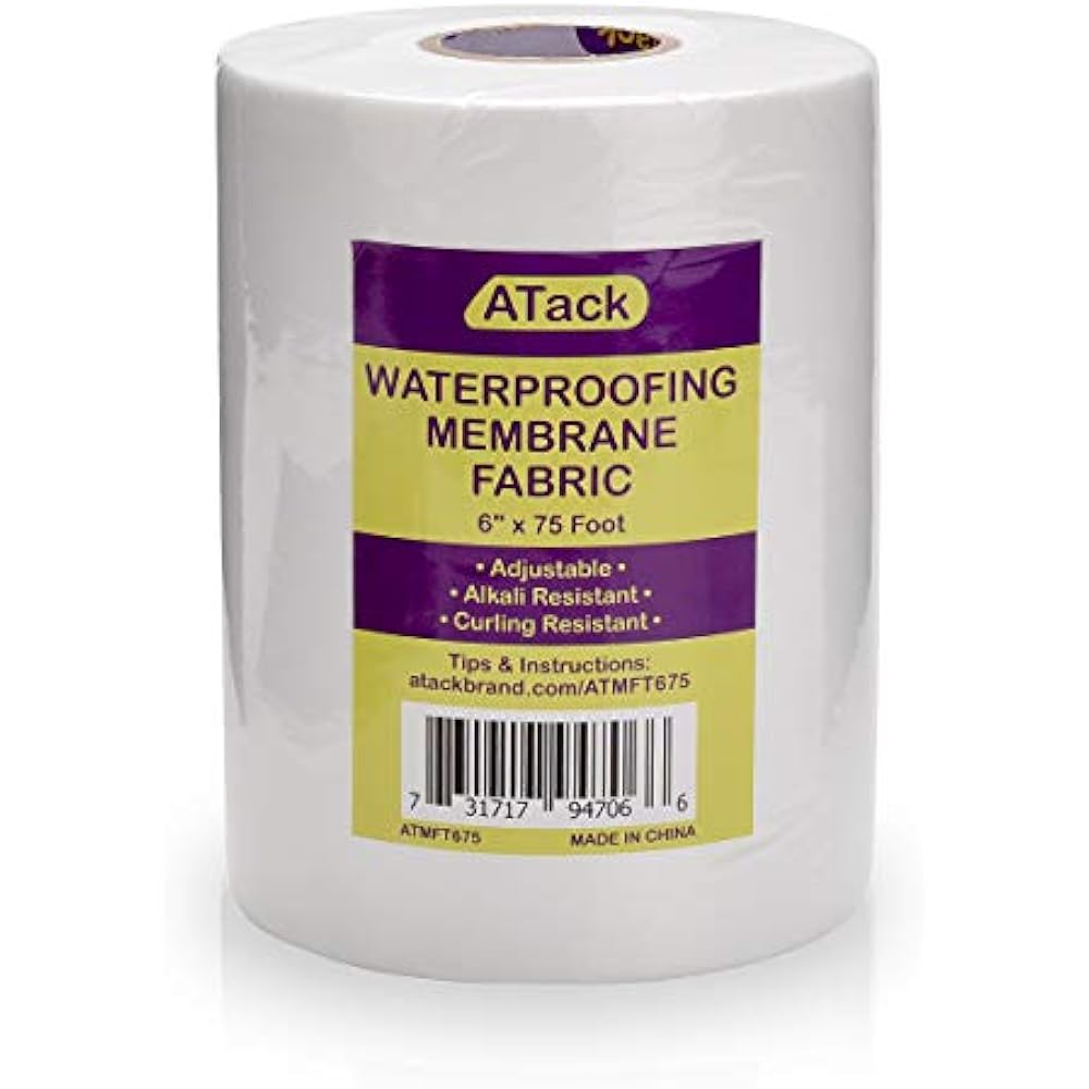 Fiberglass Waterproofing AntiFracture Membrane Fabric Sheet, 6 Inches